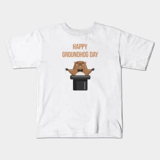 Happy Groundhog Day 2018 Kids T-Shirt